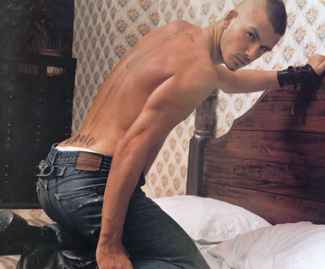 David Beckham modeling naked