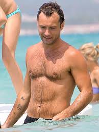 Jude Law on the beach