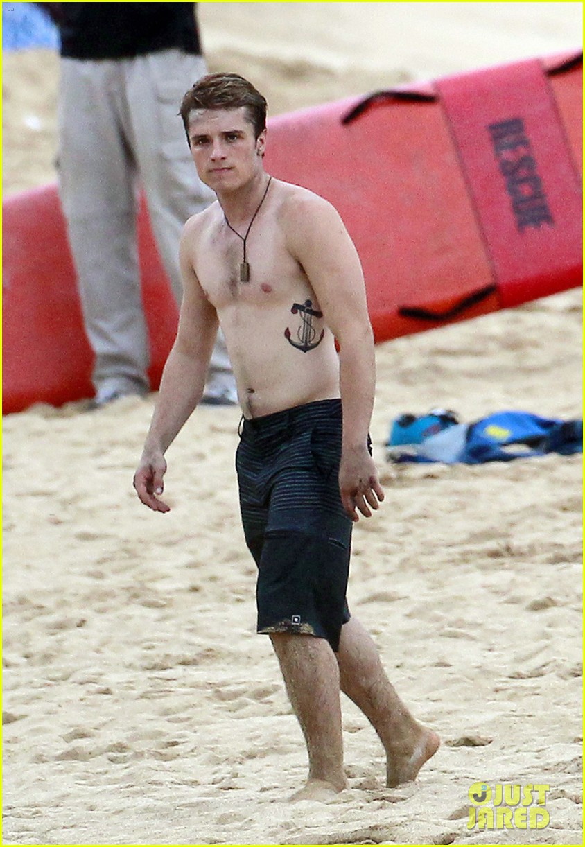 Josh Hutcherson nudes on beach