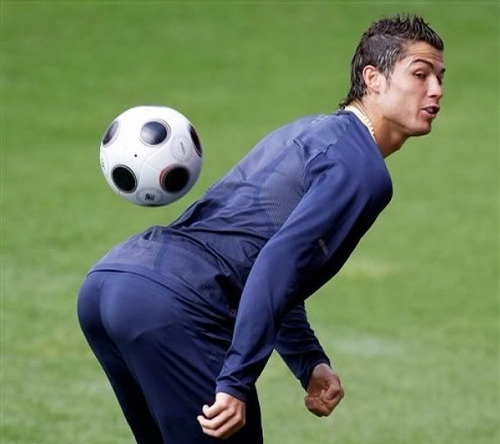 Almost naked Christiano Ronaldo