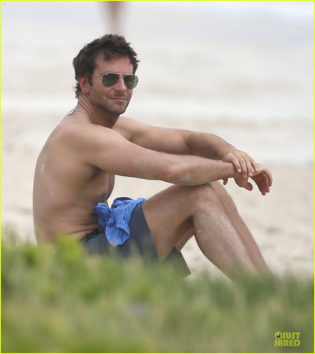 Bradley Cooper on the beach