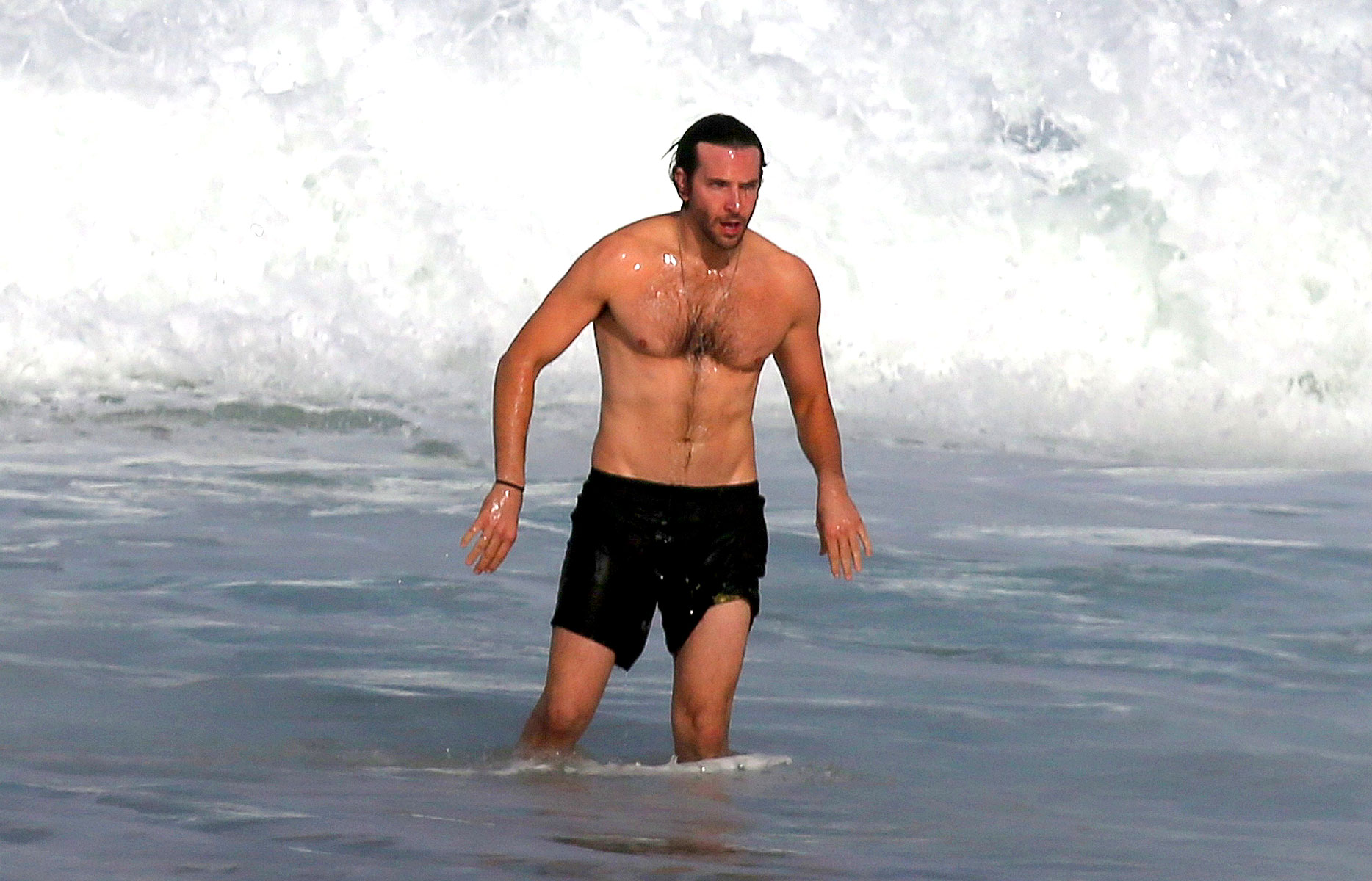 Bradley Cooper on the beach