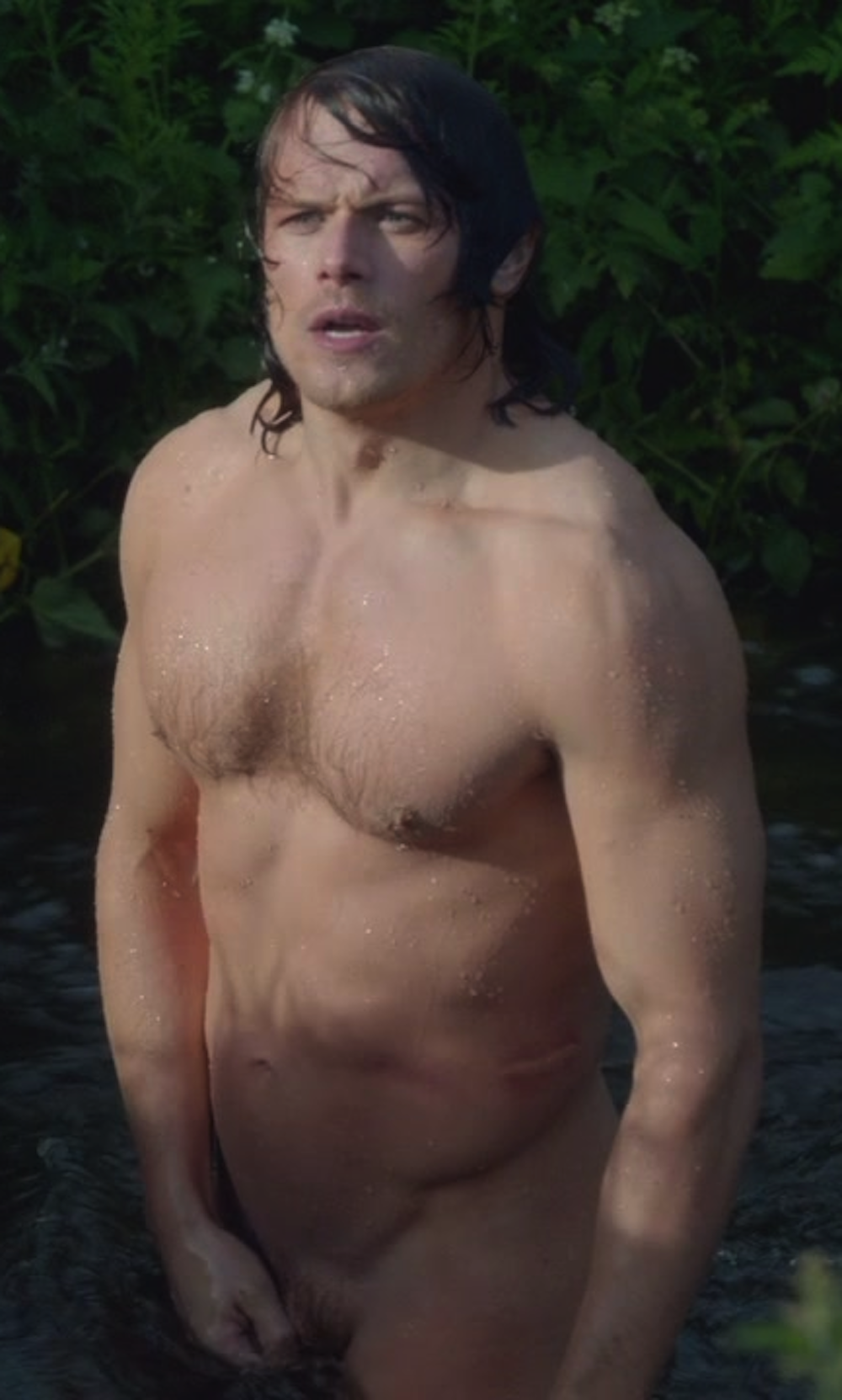 Sam Heughan Tries To Hide His Massive Cock (GIFs)