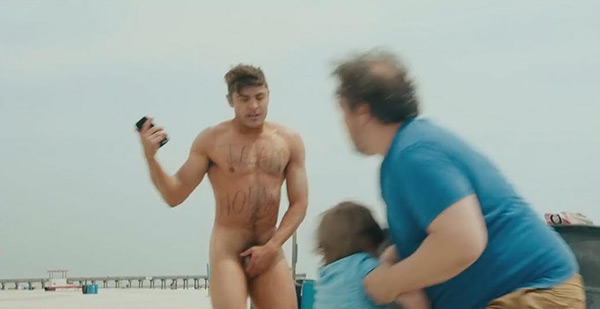 Zac Efron Sneaking Around And Showing His Cock