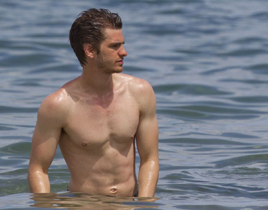 Andrew Garfield almost naked