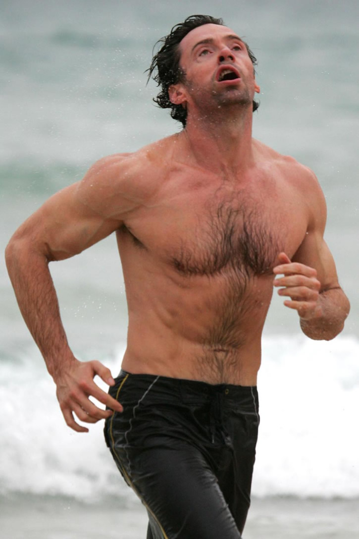 Hugh Jackman shirtless in panties - Naked Male celebrities