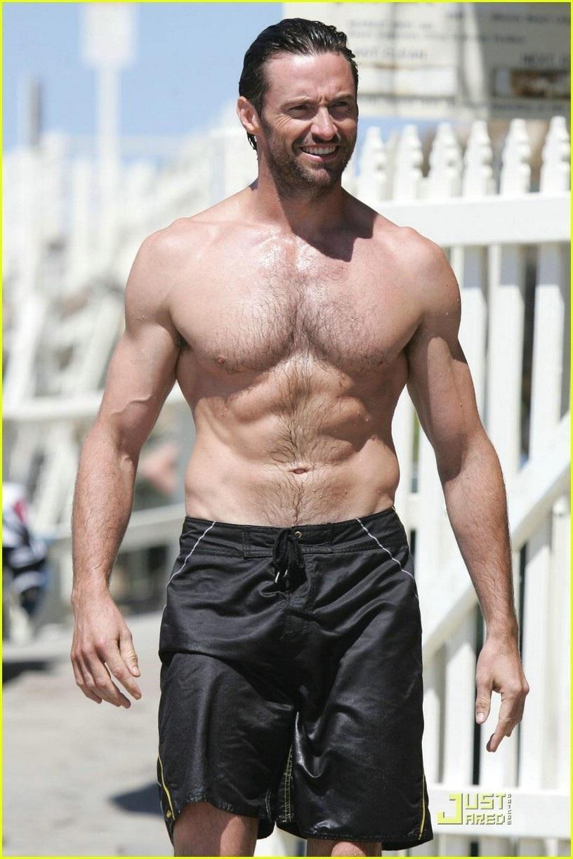 Hugh Jackman at the beach - The Male Fappening